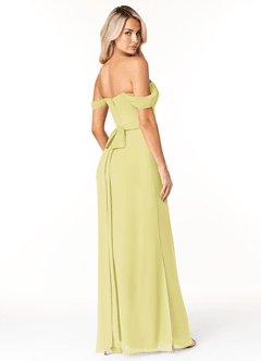Azazie Joretta Bridesmaid Dresses Lemon Sorbet A-Line Sweetheart Neckline Chiffon Convertible Dress image5