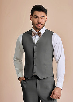 front William Carvão Colete de terno