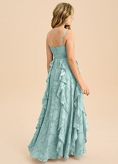 Azazie Peyton Junior Vestido de Neblina de Devorado Floral de Corte en A con Plisado image2