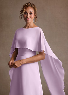 Azazie Marilla Moeder van de bruid jurken A-Lijn Jurk van Chiffon Geplooid Frosted Lila image8
