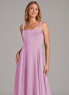 Azazie Shaude Bridesmaid Dresses Candy Pink A-Line Pleated Chiffon Dress image5