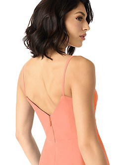 Azazie Aubrielle Final Sale Sunset A-Line Pleated Chiffon Dress image5