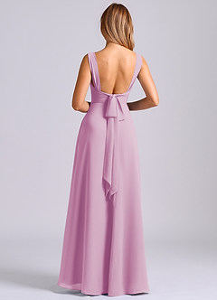 Azazie Beatrice Robes de demoiselle d'honneur Robe Trapèze en Mousseline de soie Encolure en Forme de Cœur Rose Bonbon image2