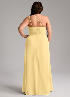 Azazie Eren Bridesmaid Dresses Butter Sheath One Shoulder Chiffon Dress image9