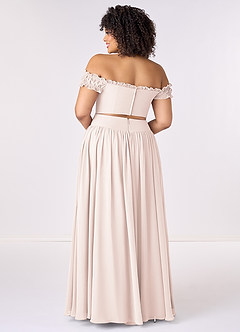 Barbie ♥ Azazie Bridesmaid Dresses Rose Petal A-Line Off the Shoulder Chiffon Convertible Dress image9