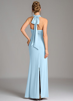 Azazie Valentina Bridesmaid Dresses Sky Blue Mermaid Pleated Premium Stretch Jersey Dress image2