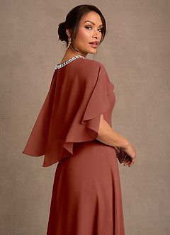 Azazie Winnifred Mother of the Bride Dresses Auburn A-Line Beaded Chiffon Dress image5