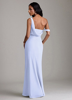 Azazie Madelyn Bridesmaid Dresses Lavender Mermaid One Shoulder Chiffon Convertible Dress image2