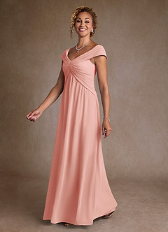 Azazie Myrtle Abiti per la Madre della Sposa Abito A-Line in Chiffon Plissettato Rosetta image4