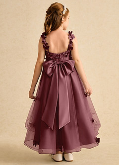 Azazie Tweety Flower Girl Dresses Desert Rose A-Line Lace Tulle Dress image2