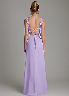 Azazie Jessamine Bridesmaid Dresses Lilac Mermaid Corset Chiffon Dress image7