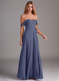 Azazie Aaron Bridesmaid Dresses Stormy A-Line Off the Shoulder Chiffon Convertible Dress image6
