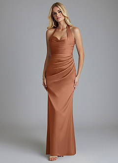 Azazie Minnow 신부 들러리 드레스 인어 스윗하트 네크라인 스트레치 새틴 바닥 길이 드레스 image6