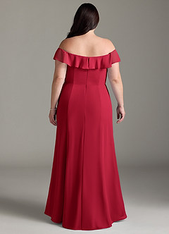 Azazie Sophie Bridesmaid Dresses Scarlet A-Line Off the Shoulder Chiffon Convertible Dress image7