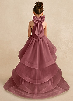 Azazie Bev Flower Girl Dresses Amethyst A-Line Convertible Tulle Dress image1