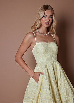 Maxi jurk Georgina Bleek Geel image5