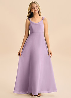 Azazie Elodie Junior Wisteria A-Line Chiffon Dress image4