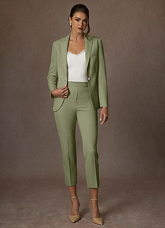 front Kennedy Pistacchio Blazer elasticizzato strutturato