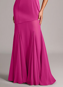 Azazie Uma Bridesmaid Dresses Fuchsia Mermaid Strapless Chiffon Convertible Dress image6