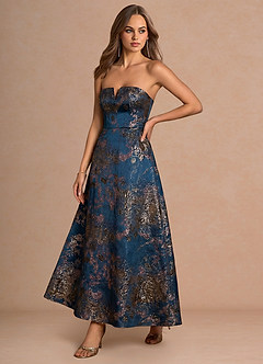 Marlie Teal Floral Maxi Dress image4