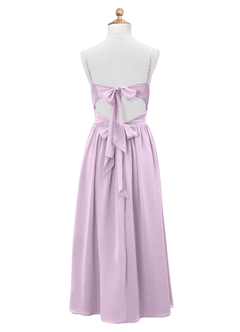 Azazie Zeya Junior A-Linie Chiffon Kleid Frostiges Flieder image8