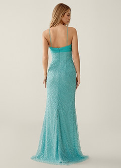 Jasminiah Blue Pearl-Embellished Lace/Chiffon Prom Dress image10