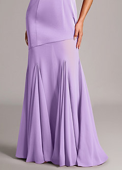 Azazie Uma Robes de demoiselle d'honneur Robe Sirène Convertible en Mousseline de soie Sans bretelles Lilas image6