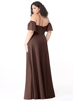 Azazie Sue Bridesmaid Dresses Ganache A-Line Off the Shoulder Chiffon Convertible Dress image10