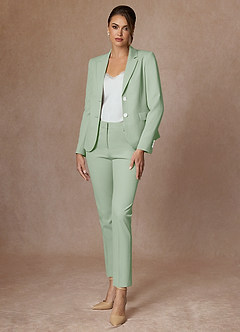 front Whitney Pölyinen Salvia Rakenteinen Joustava Täyspitkä Housutpuku