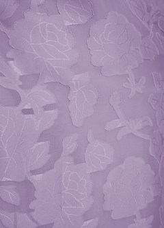 Azazie Amalie Bridesmaid Dresses Lilac A-Line Pleated Floral Burnout Dress image14