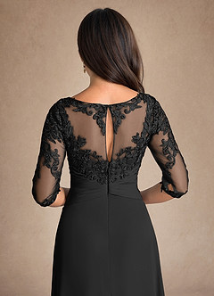 Azazie Marietta Abiti per la Madre della Sposa Abito A-Line in Pizzo Nero image8