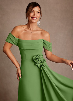 Azazie Amherst Klänningar till brudens mor Klä A-Line i Chiffong Av axeln Basilika image6