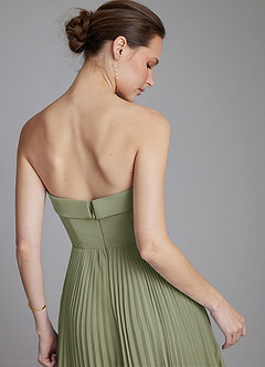 Azazie Mariana Bridesmaid Dresses Pistachio A-Line Strapless Chiffon Dress image2