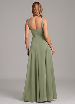 Azazie Shaude Bridesmaid Dresses Pistachio A-Line Pleated Chiffon Dress image2