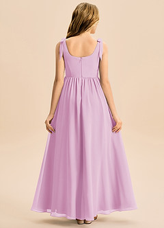 Azazie Delia Junior Abito A-Line in Chiffon Fiocco Rosa Confetto image6