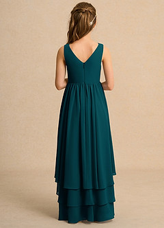 Azazie Kitten Junior Formal Jurken voor bloemenmeisjes A-Lijn Jurk van Chiffon Pijnboom image2