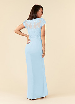 Azazie Carmen vestidos de madre de la novia Vestido de Azul Cielo de Encaje de Recto image3
