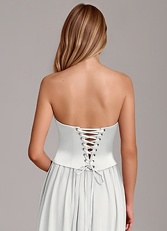 Azazie Cadence Suknie dla druhen Linia A Gorset Satyna elastyczna Do ziemi Sukienka image6