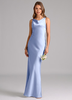 Azazie Allettie Bridesmaid Dresses Ice Mermaid Stretch Satin Dress image1
