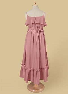Azazie Karmen Flower Girl Dresses Dusty Rose A-Line Ruched Chiffon Dress image7