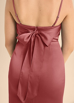 Azazie Mai Junior Klä av A-Line i Stretch Satin Älskling Halsringning image6