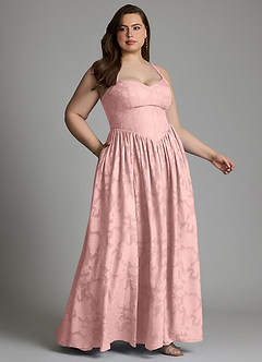 Azazie Francis Kleider zum Anprobieren zu Hause A-Linie Korsett Blumen-Burnout Kleid Dunkelmarine image13