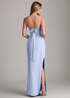 Azazie Mai Bridesmaid Dresses Ice Sheath Pleated Chiffon Dress image2