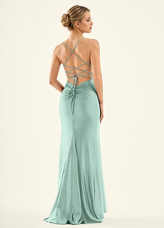 Twinkle Light Blue Mermaid Prom Dress image2