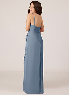 Azazie Kaylee Junior Twilight A-Line with Belt Chiffon Dress image5