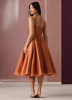 Luca Burnt Orange Midi Dress image7