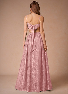 Althea Coral Pink Tie-Back Maxi Dress image2