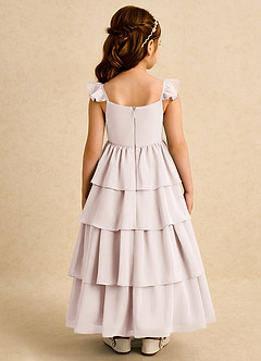 Azazie Boba vestidos de niña de las flores Vestido de Pétalo De Rosa de Gasa de Corte En A con Escote Cuadrado image2