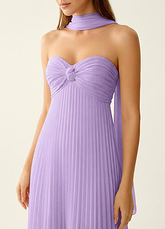 Clementine Lilac Chiffon 3D Flowers A-line Prom Dress image6