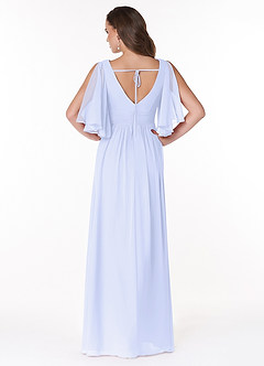 Azazie Temeka Bridesmaid Dresses Lavender A-Line Ruched Chiffon Dress image2